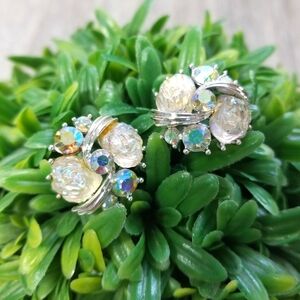 Vintage Lisner AB screw back earrings